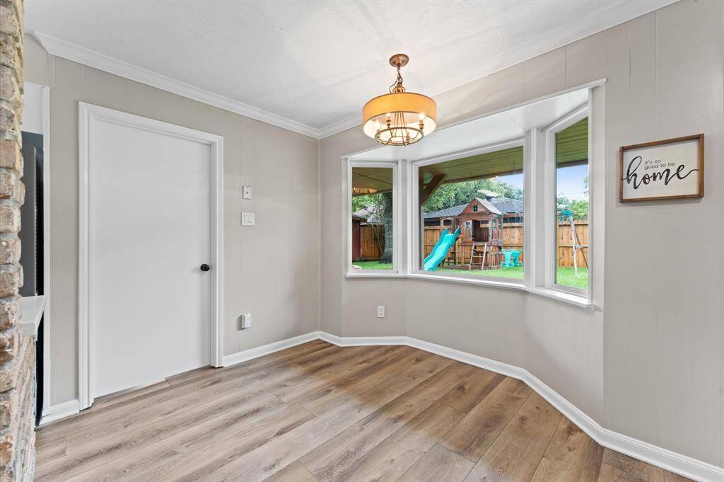 Cozy breakfast nook with plenty of natural light.