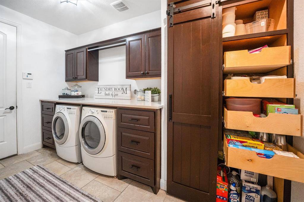 Washer and Dryer covey with the home.