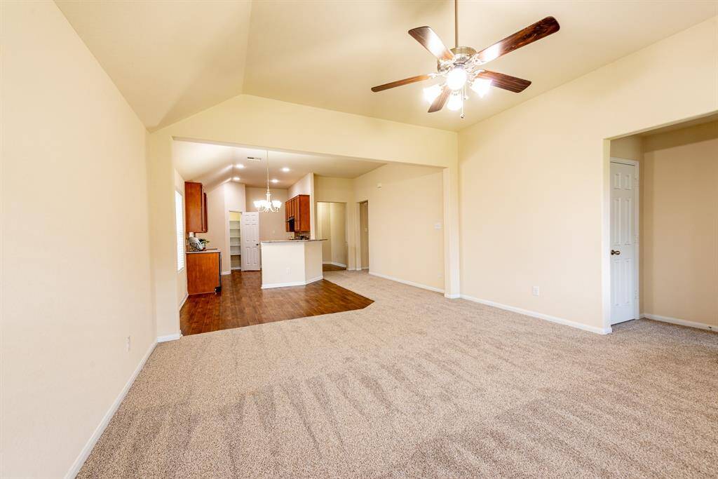 view from back of family room - open concept