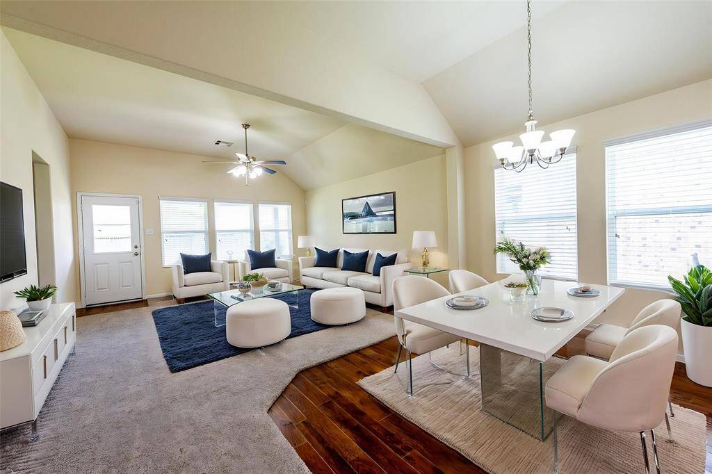 living room virtually staged