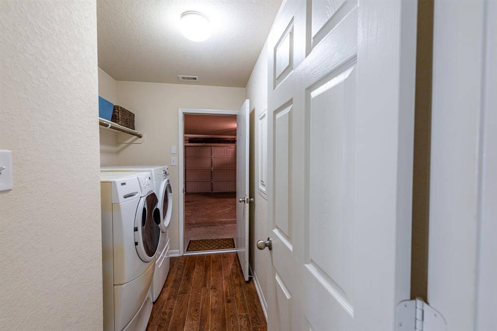 laundry room leading to garage