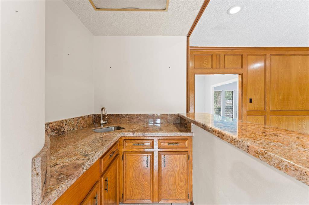 Wet bar in living area