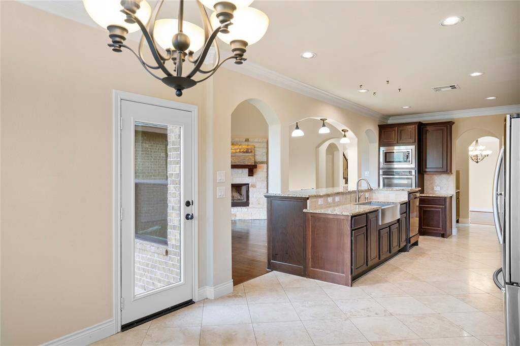 Another view of the breakfast area straight to the dining room and family room.