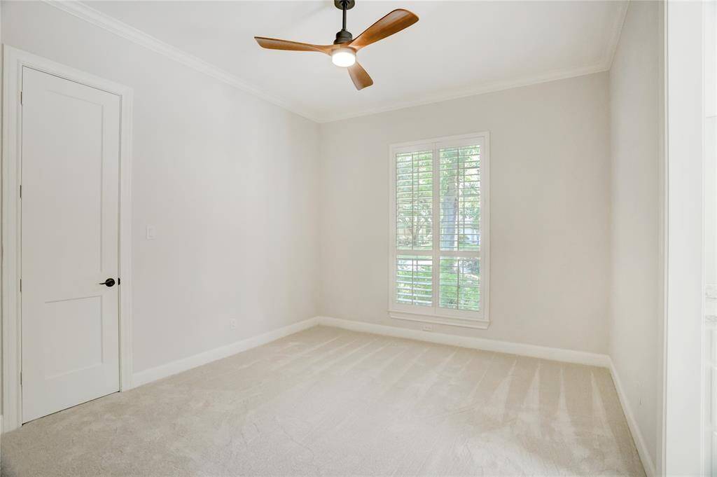 Bedroom 3 - new carpet and ceiling fan with light, plus walkin closet.