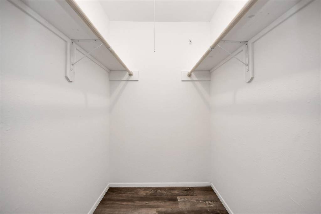 Every bedroom here has a walk in closet! No more fighting over storage space.
