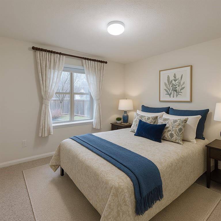 Spacious secondary bedroom #2 with a beautiful view of the sideyard