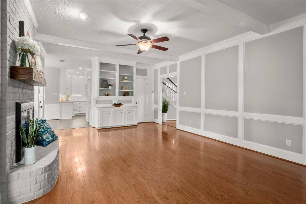 Family room flows seamlessly into the kitchen, creating an open, connected space that’s perfect for everyday living.