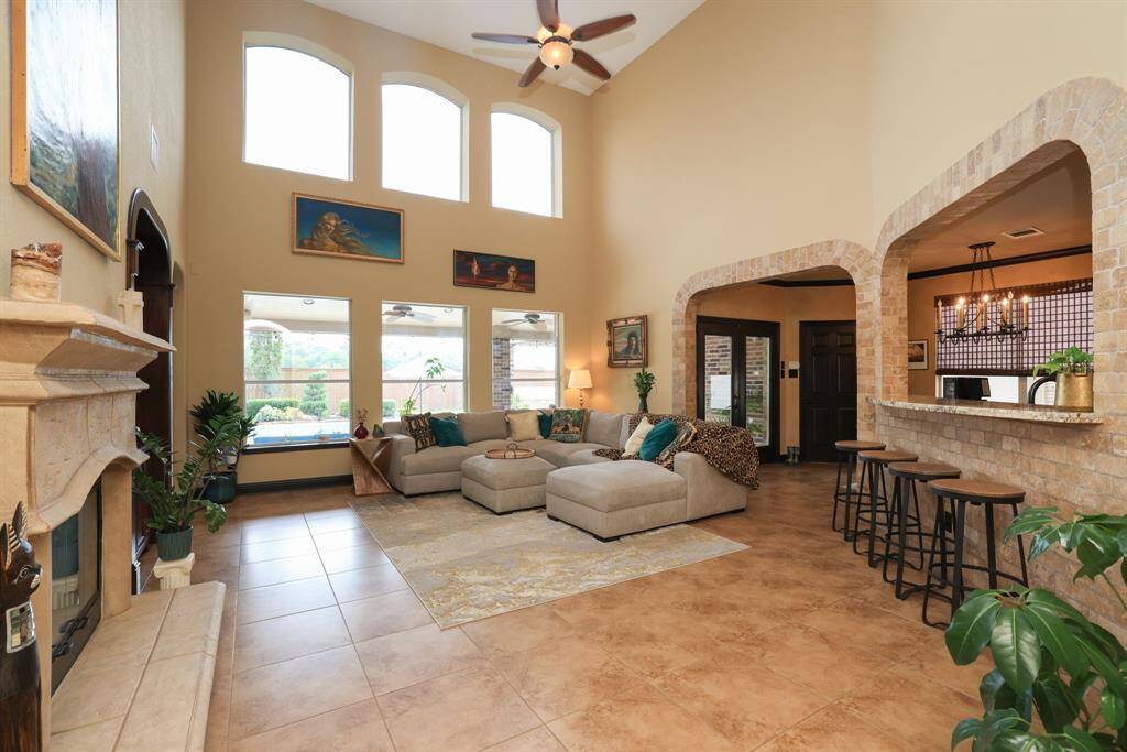 Glorious natural lighting with double row of double pane windows.
