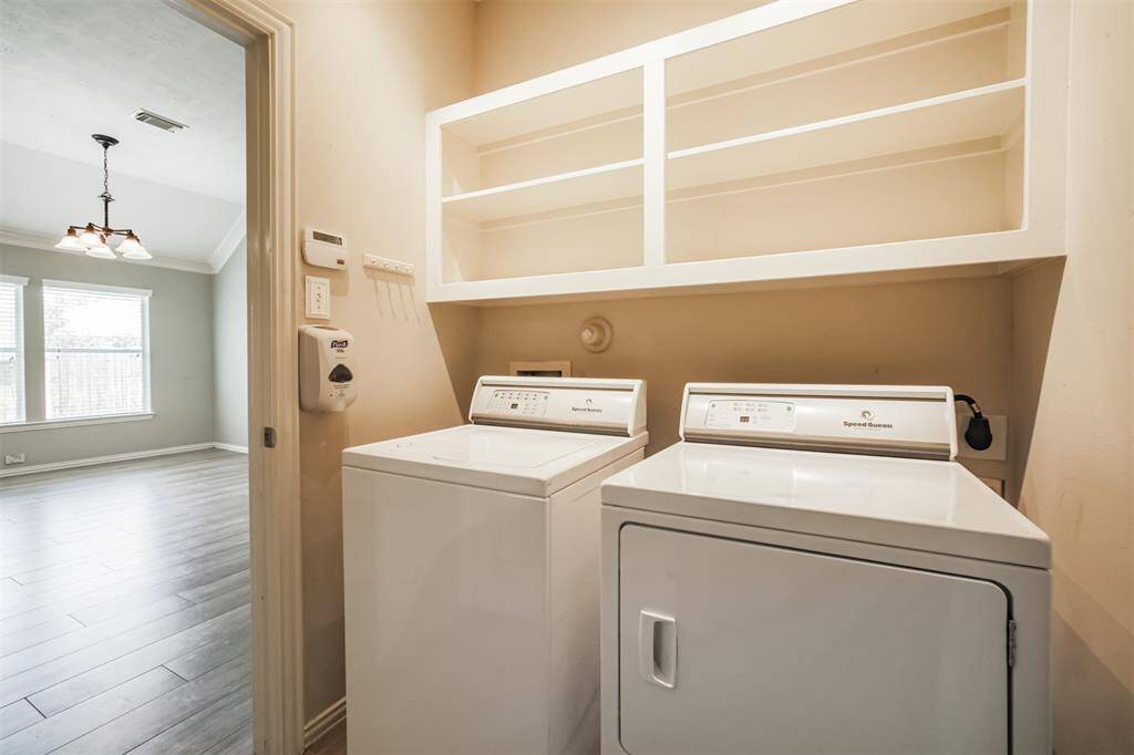 Landry room.  Washer and dryer are included.