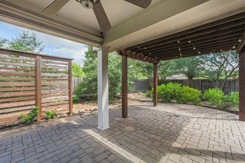 Large covered patio.