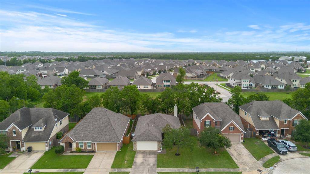 Ariel view from the front of the home.
