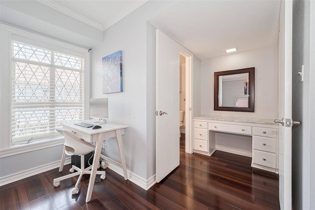 Private bathroom and vanity area in the primary bath