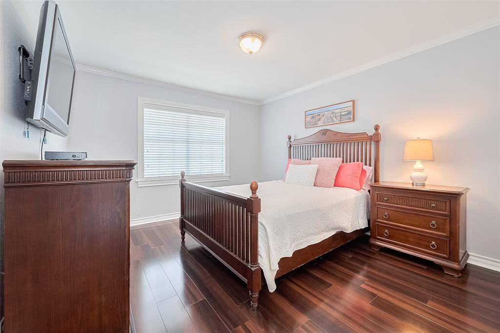 Secondary bedroom offers great space, new floors and so much natural light.