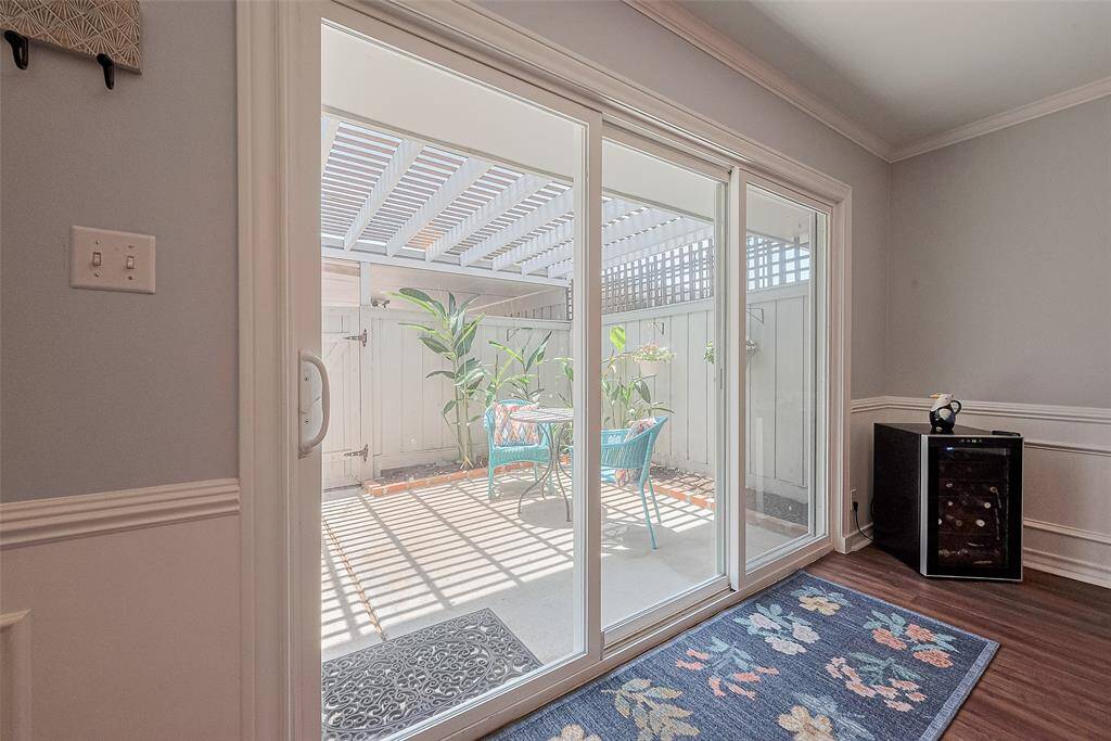 Very spacious two car garage.  One side is a gated carport and the other side is a great storage area!