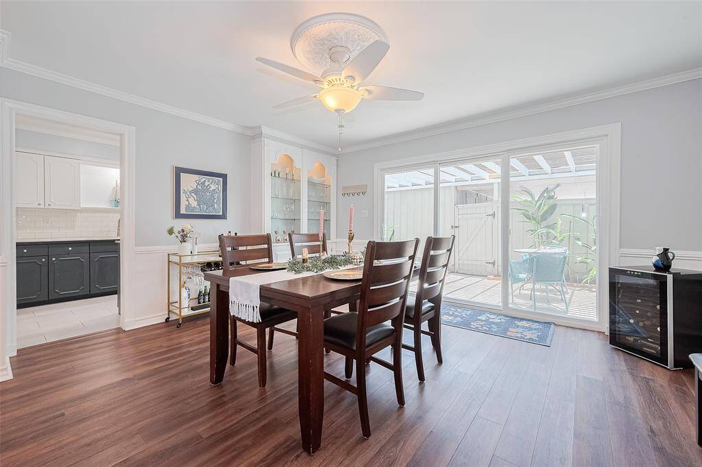 Breakfast room with an amazing view of your private back patio are