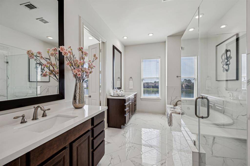 Recently renovated primary bathroom