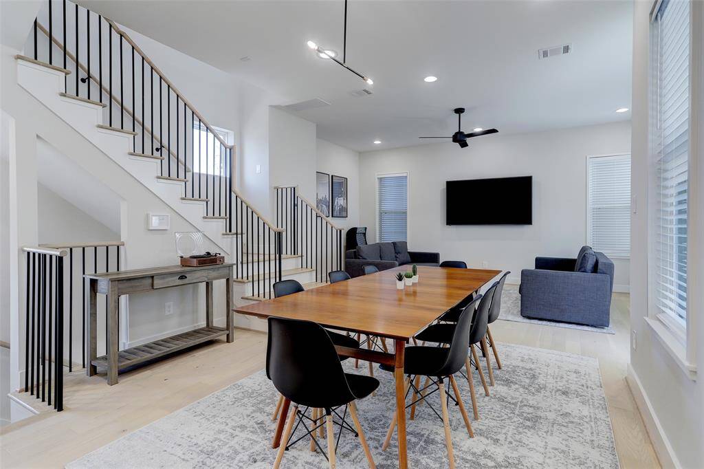 Head upstairs to the second floor and find your expansive entertaining area!
