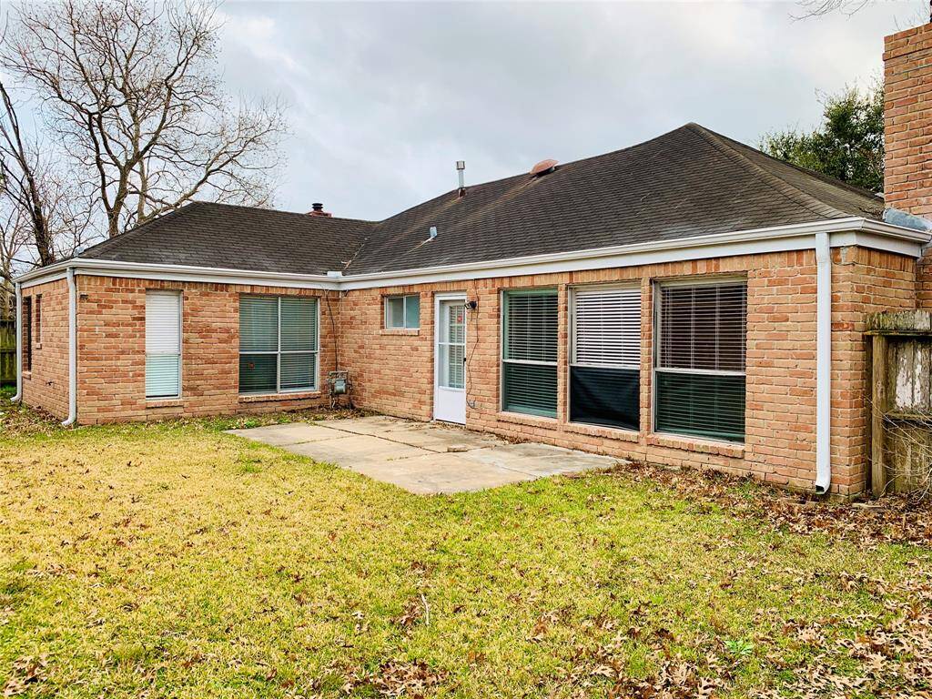 Backyard has a nice area for play and outside enjoyment!