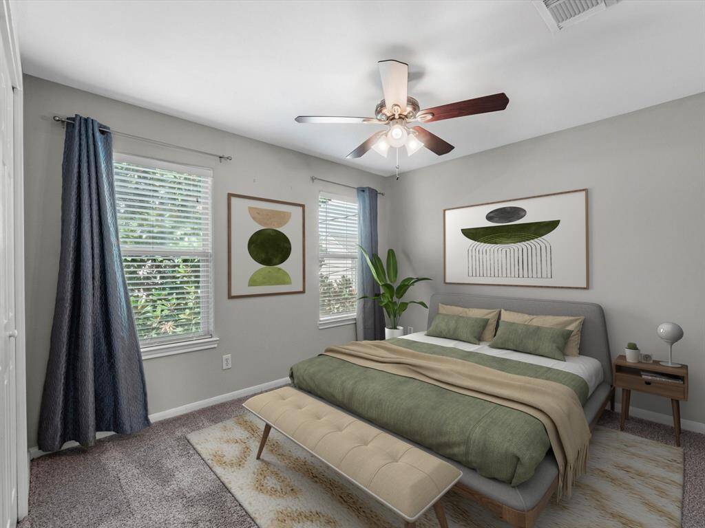 The secondary bedroom.(Photo has been virtually staged.)
