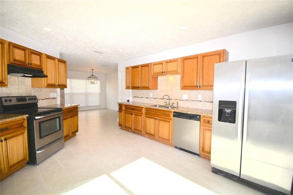 Lots of cabinet and counter space and refrigerator included!