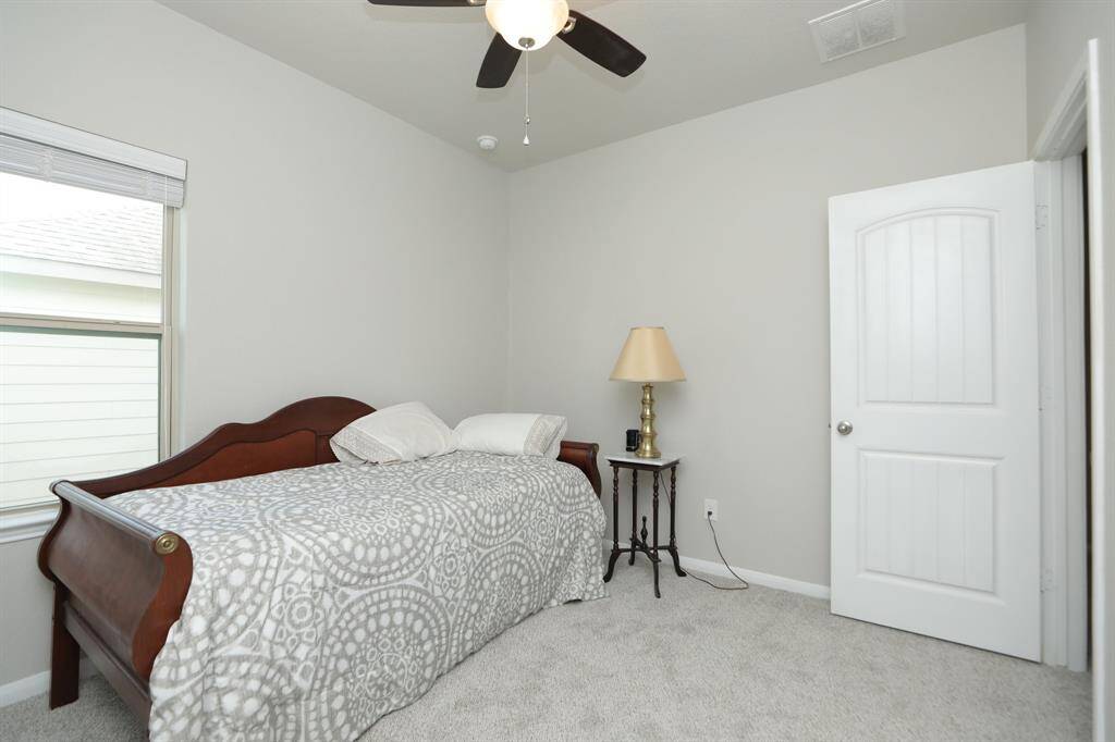 Easy access to the closet space in this bedroom