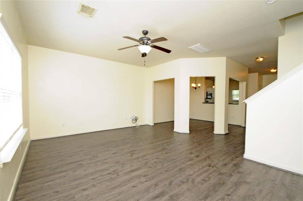 Family room and dining room