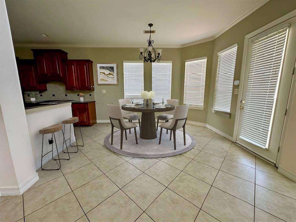 This photo has been virtually staged to show how furniture can be arranged in the space