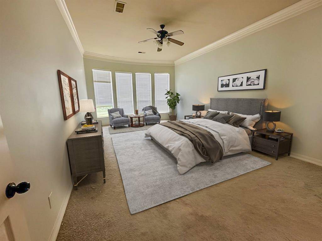 This photo has been virtually staged to show how furniture can be arranged in the space