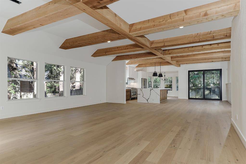 Family Room, Dining Room and Kitchen