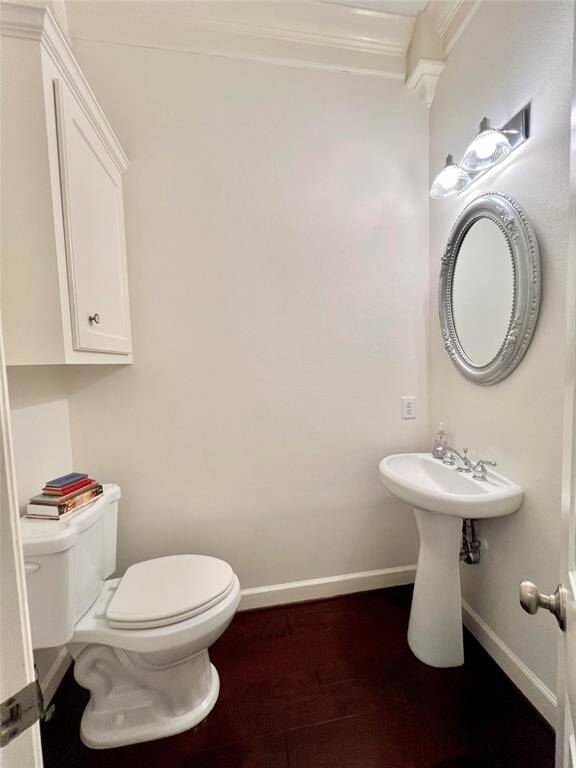 The half bath downstairs.