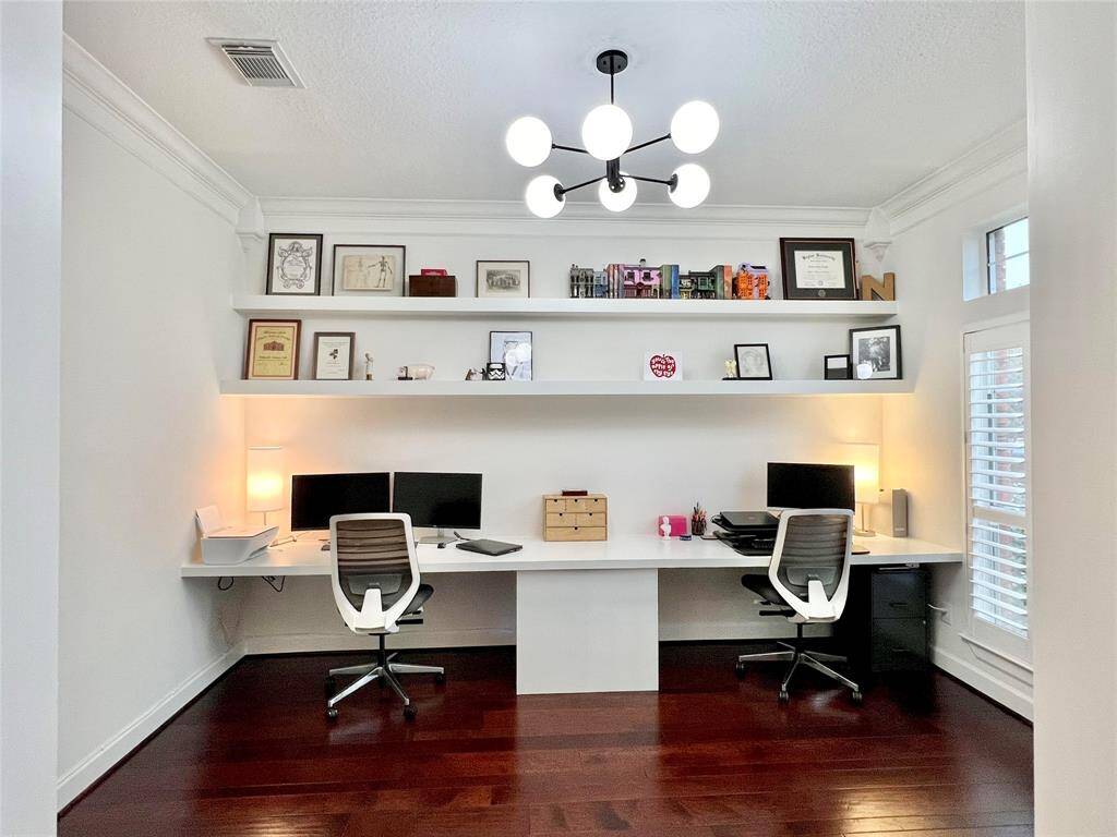 The spacious office.