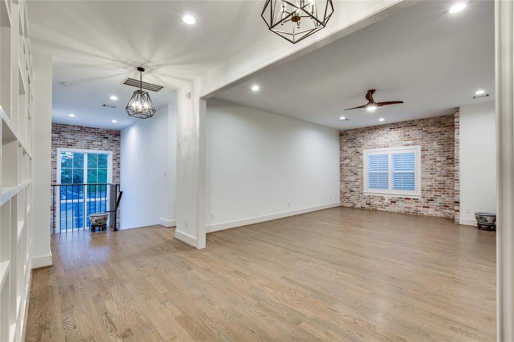 game room and upstairs hallway