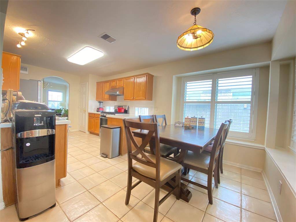 Lovely family room with open kitchen.