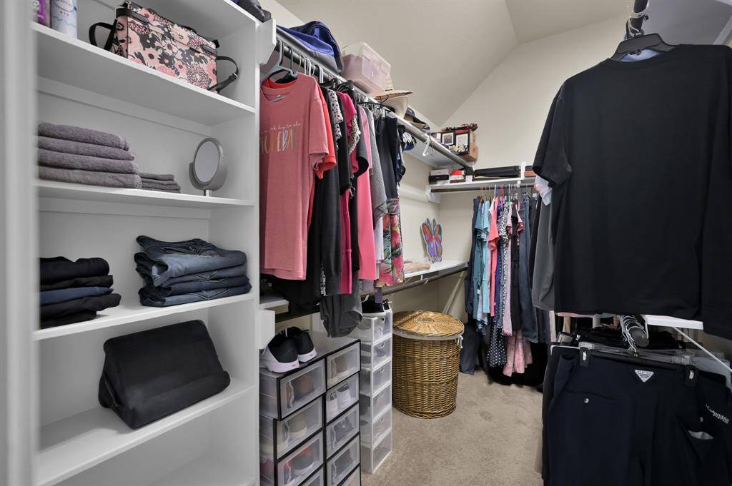 Lots of space in the primary closet.