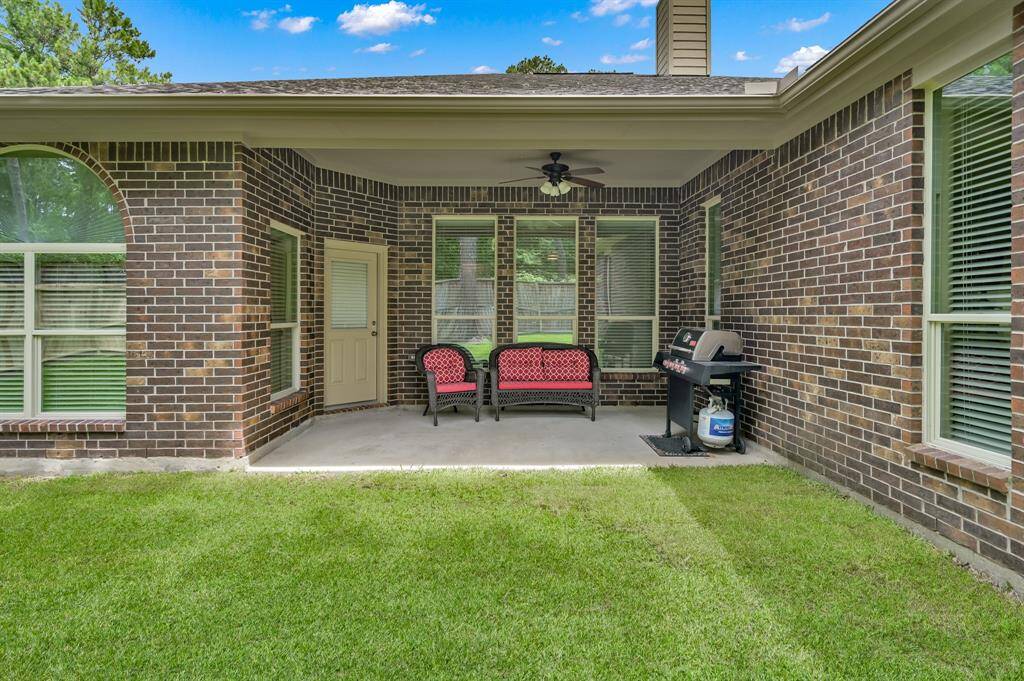 Nice back patio for grilling