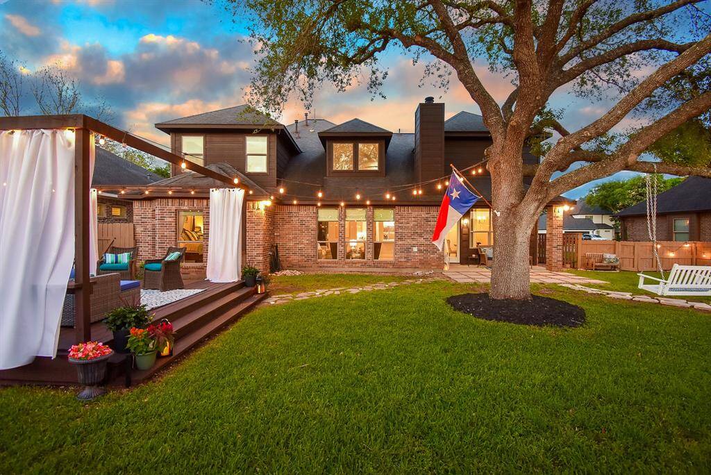 Backyard oasis with deck