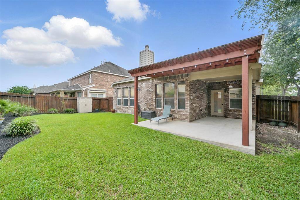 Covered back patio.