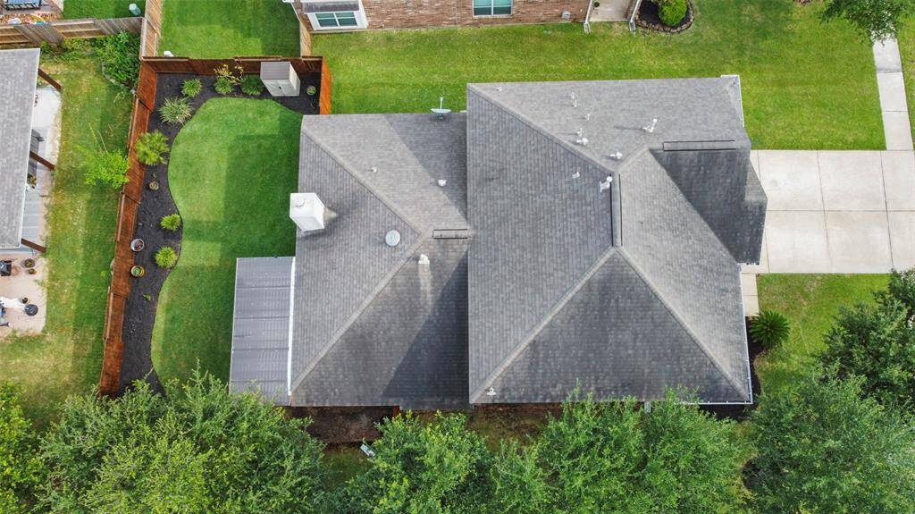 Aerial view of the home.