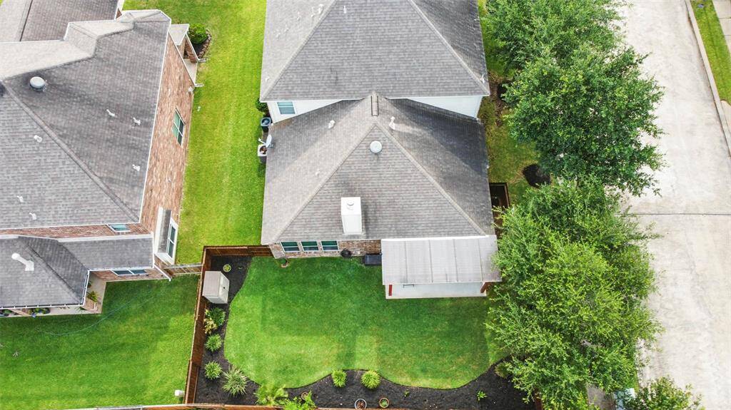 Aerial view of the home.