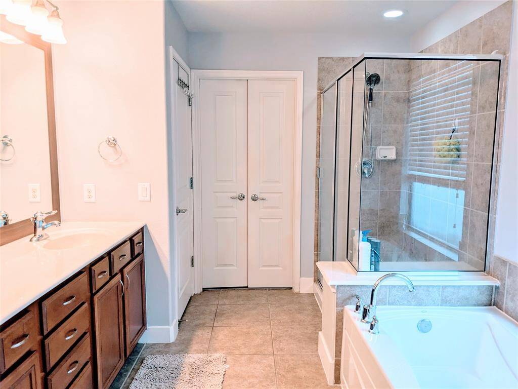 Master bathroom with dual sink