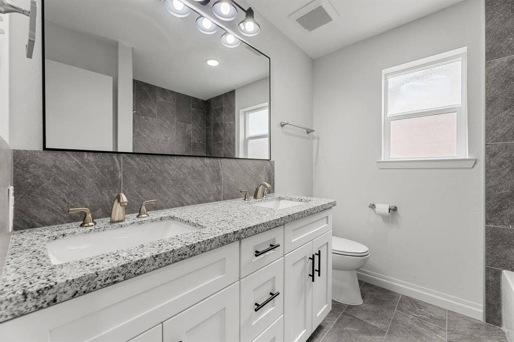 remodeled hall bathroom