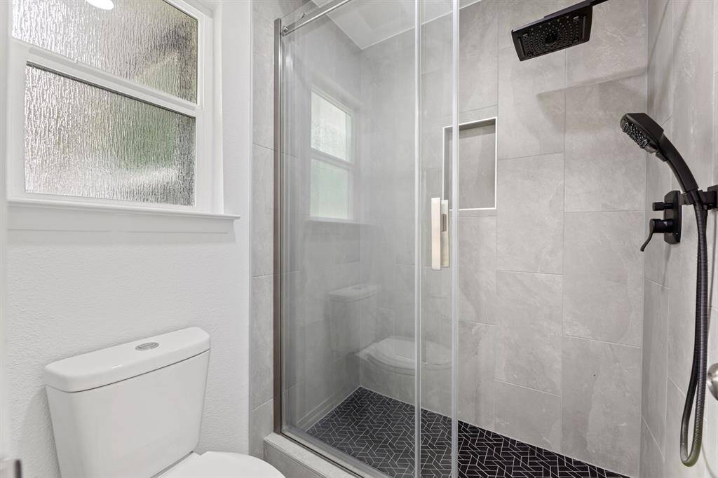 Beautiful walk in shower in the primary