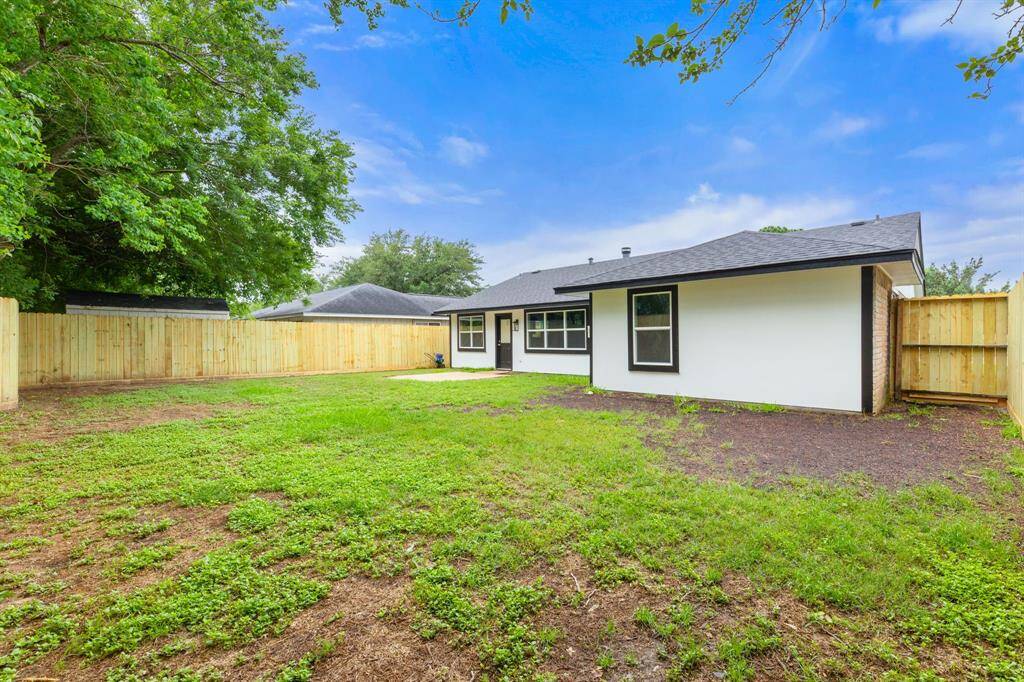 Large back yard