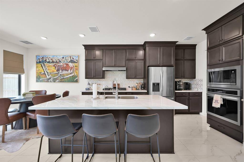 Sleek countertops with ample space for storage.