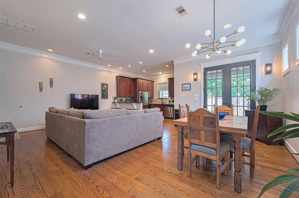 Open living area with easy access to the kitchen