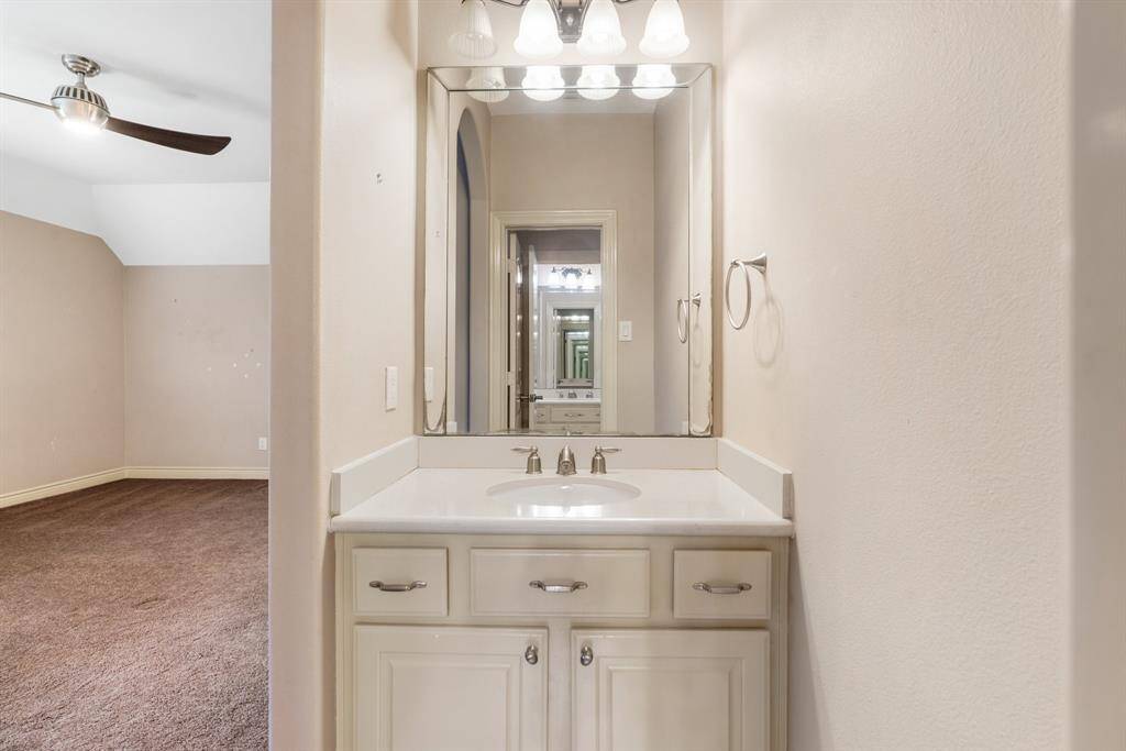 One side of bath
