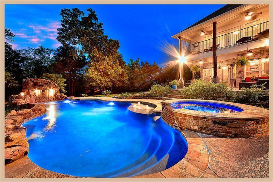 Beautiful pool and large covered patio and balcony