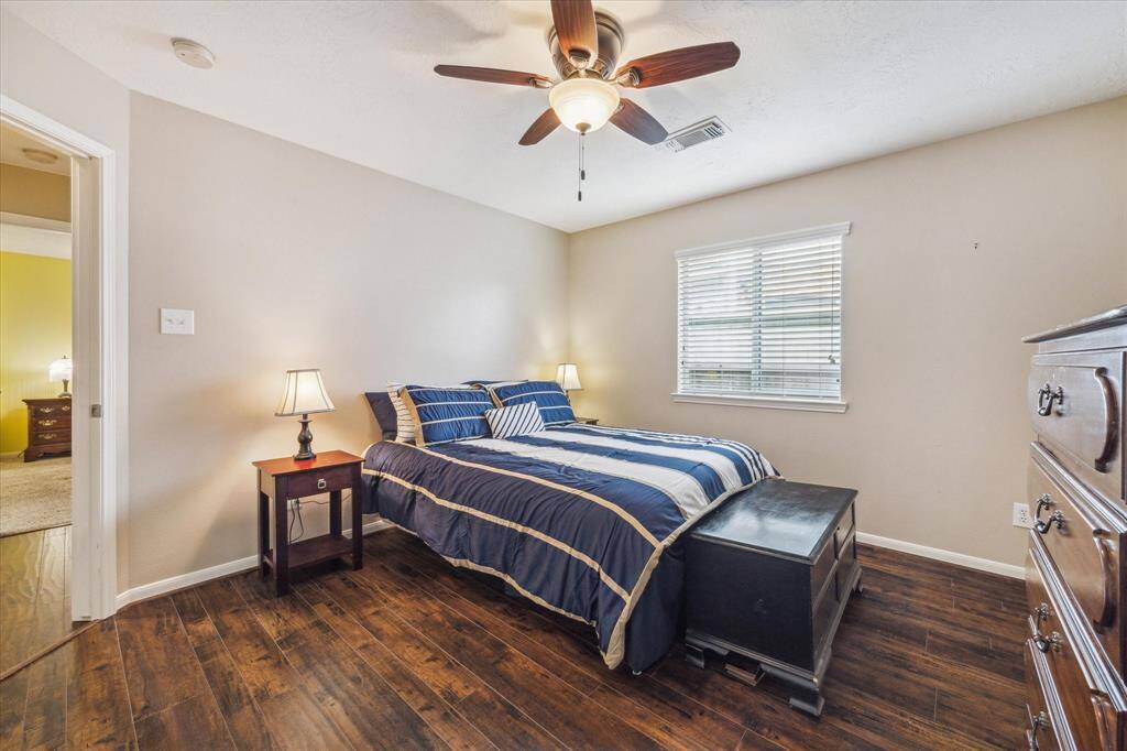 Bedroom #3 has a large reach in closet with lighting.
