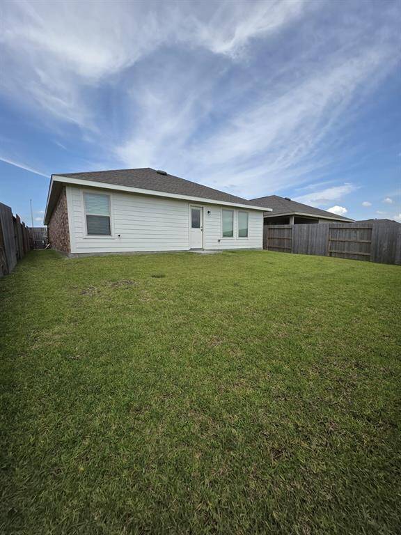 large fenced backyard
