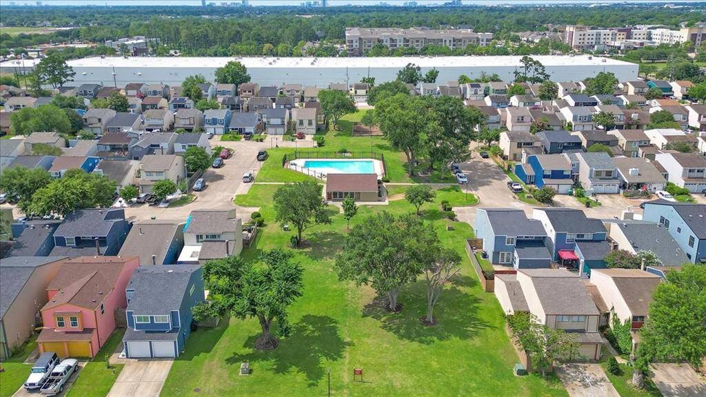 The neighborhood pool is available for use.